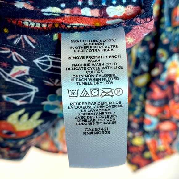 Loft Paisley Shimmer Mystical Creatures Print Top - Multicolor size LP - Picture 12 of 12